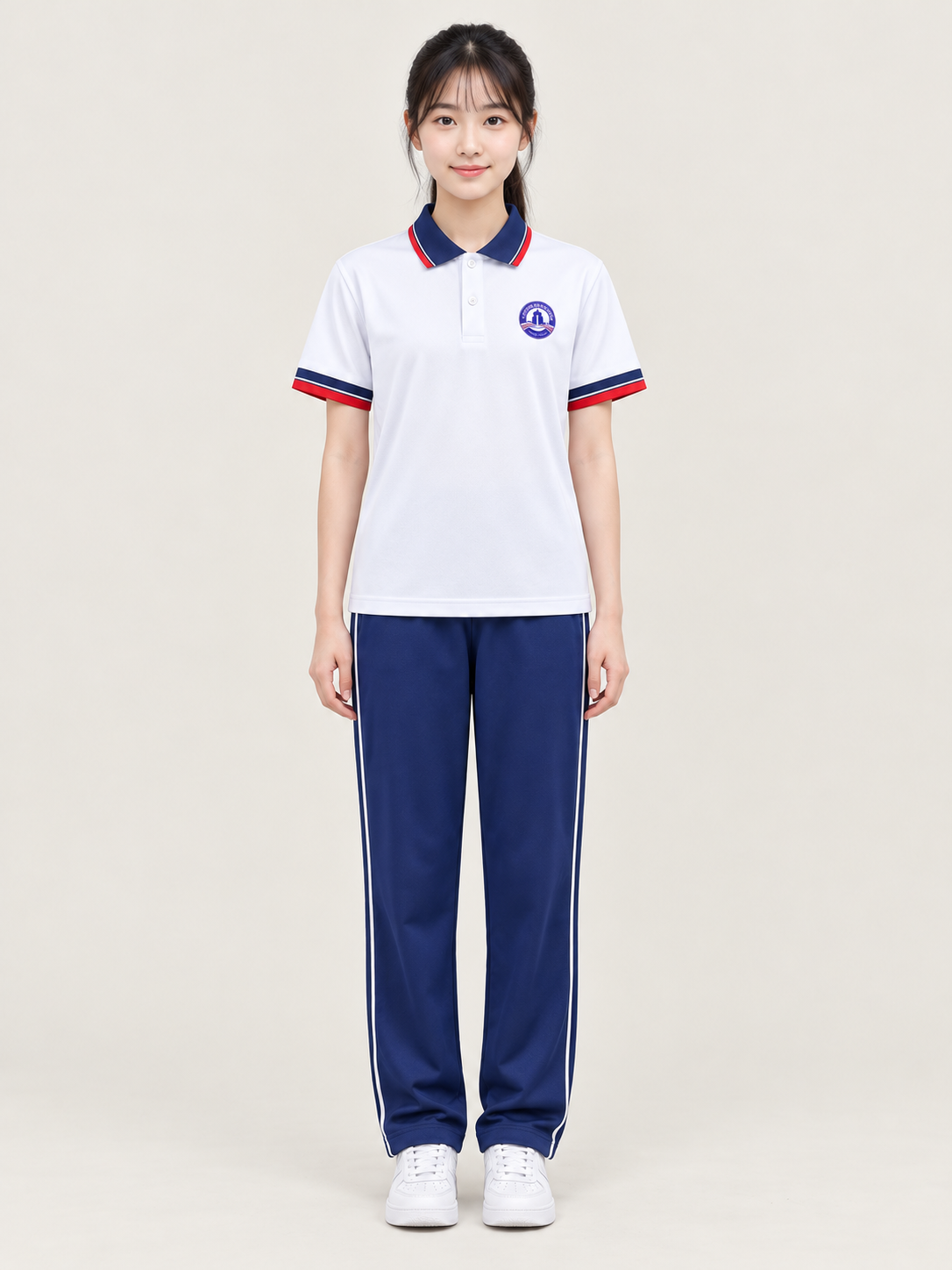 广州市财经商贸职业学校夏季校服图片