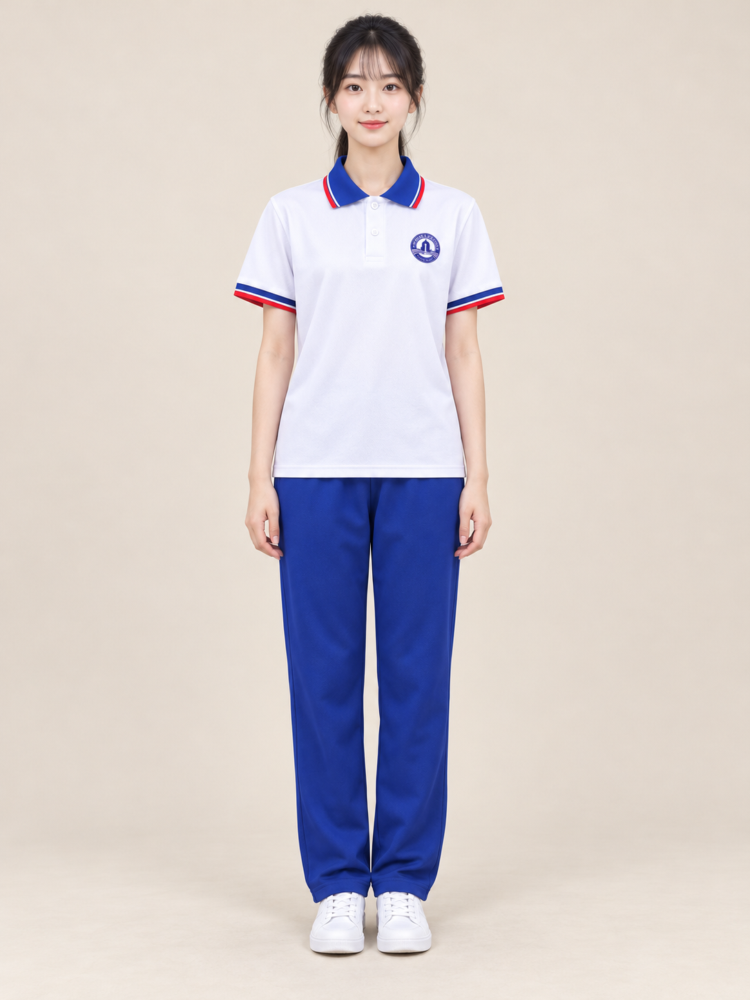 广州市财经商贸职业学校夏季校服图片