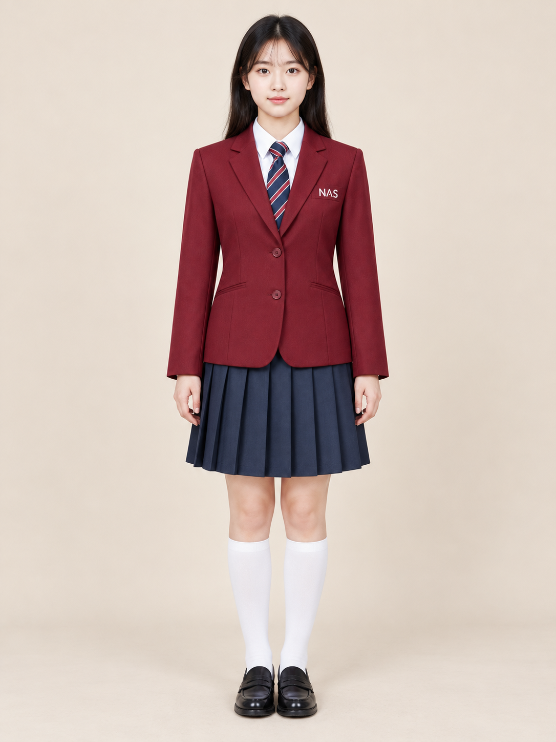 北京市朝阳区新亚学校高中西式制服图片